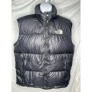 The North Face Mens 700 Goose Down Vest Puffer Full Zip Size XL Black